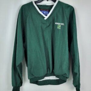 Michigan State Vintage Windbreaker Pullover Jacket Like New Sz Medium